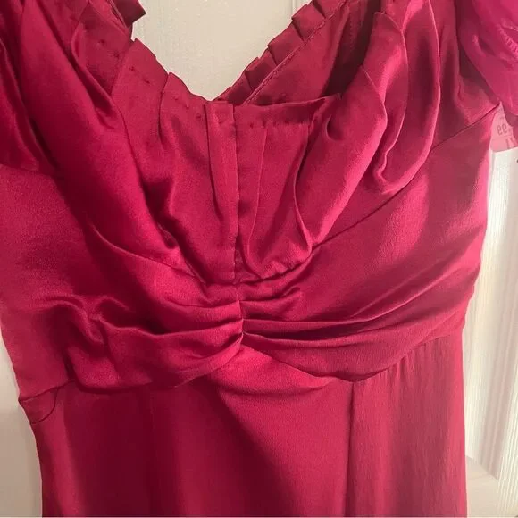 Alberta Ferretti *Raspberry* Puff Sleeve Midi Dress - Picture 7 of 12